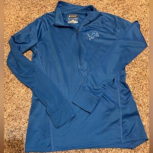 Under Armour NFL Detroit Lions quarter-zip, long sleeve shirt. Size medium